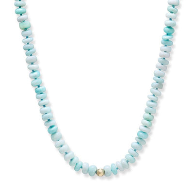 anzie smooth peruvian opal beaded 14k gold necklace