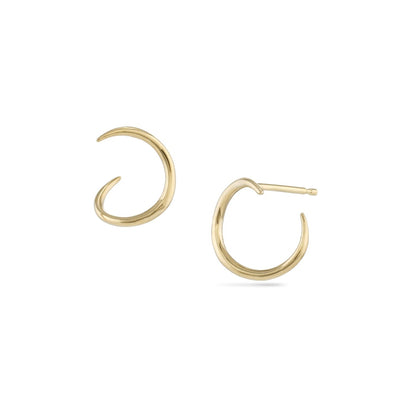 white space 14k gold esme hoop earrings