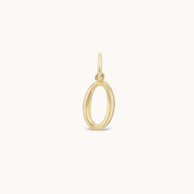 marlo laz 14k yellow gold charm numerology lucky numbers number 0